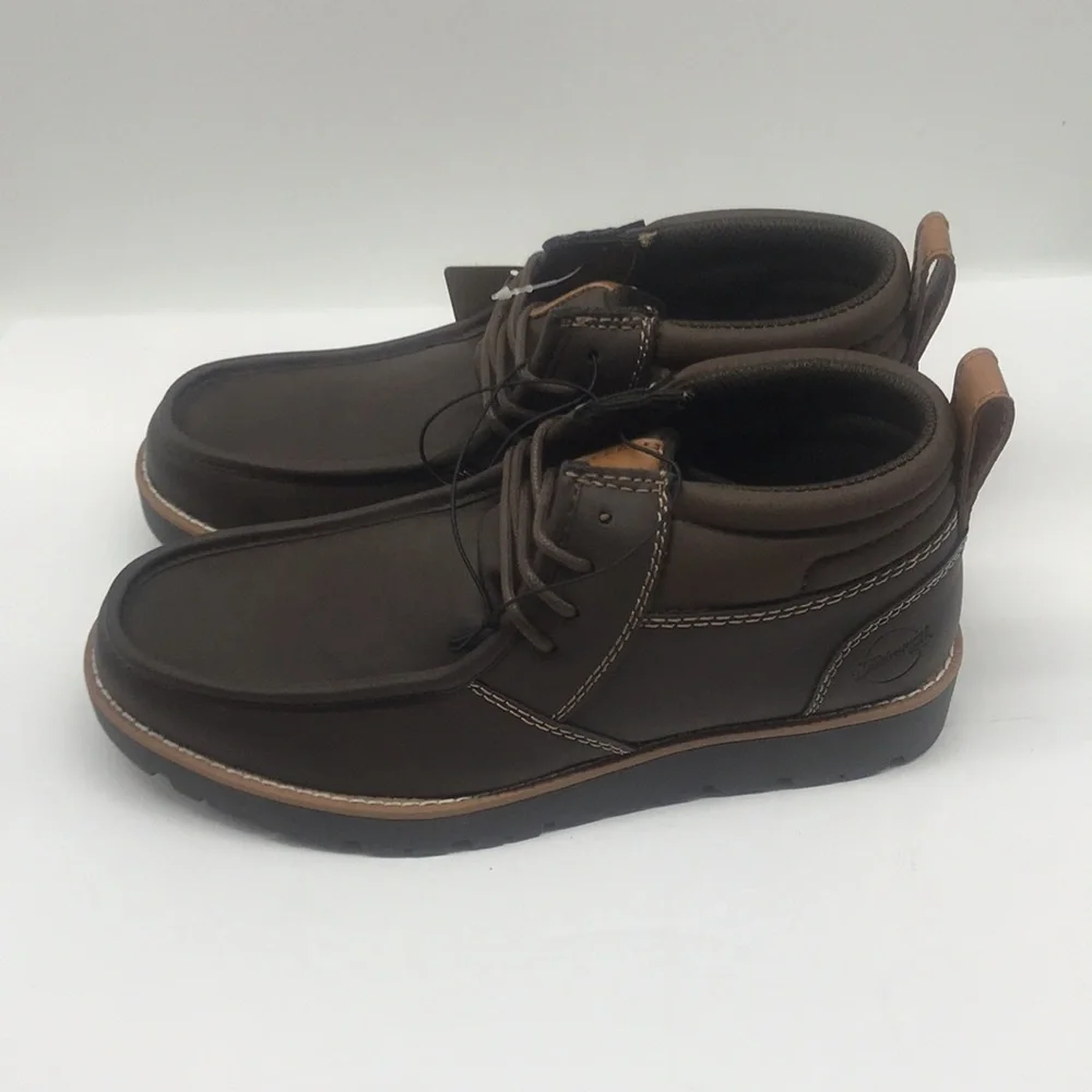 WEATHERPROOF Mens Pull Tab Padded Chester Round Toe Lace-Up Chukka Boots